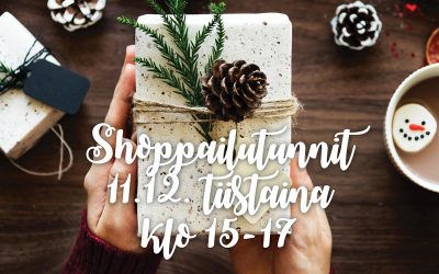Shoppailutunnit tiistaina 11.2. poikkeuksellisesti klo 15-16!